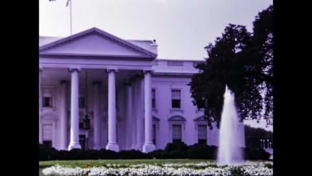华盛顿特区 1979年 华盛顿特区70年代的白宫场景 — 图库视频影像