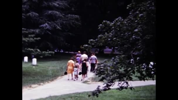 Washington Verenigde Staten Mei 1979 Washington Arlington Begraafplaats Uitzicht Jaren — Stockvideo