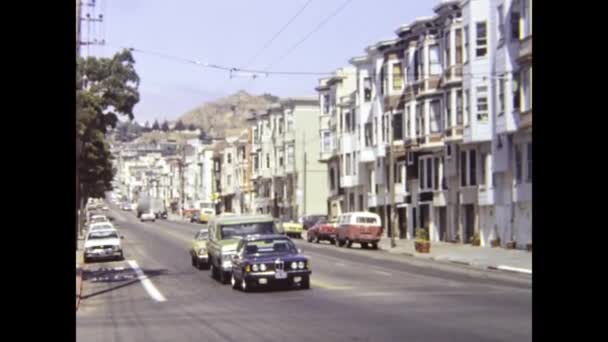 San Francisco United States May 1981 San Francisco Street View — Stock Video