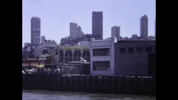San Francisco Estados Unidos Maio 1981 San Francisco Vista Marina — Vídeo de Stock