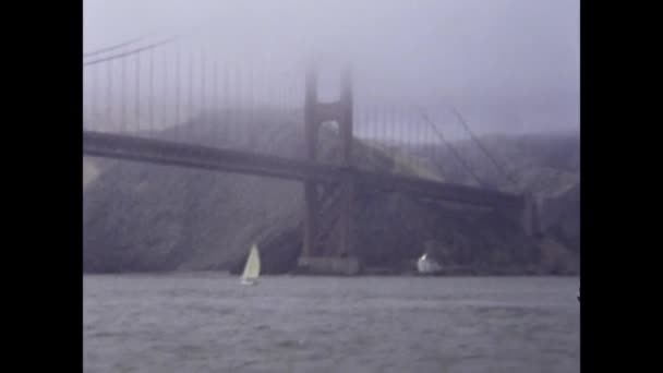 San Francisco Estados Unidos Maio 1981 Golden Gate Bridge Scene — Vídeo de Stock