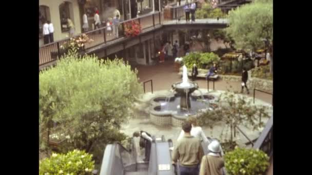 San Francisco Stany Zjednoczone Może 1981 Mały Plac Mieście Latach — Wideo stockowe