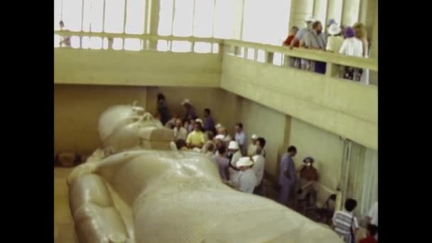 Cairo Egitto Maggio 1988 Statue Memphis Egitto Negli Anni — Video Stock