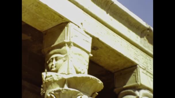 Kair Egipt Maj 1988 Kom Ombo Widok Archeologiczny Latach Tych — Wideo stockowe