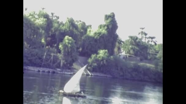 Kairo Ägypten Mai 1988 Ägyptische Nilschifffahrt Den 80Er Jahren — Stockvideo