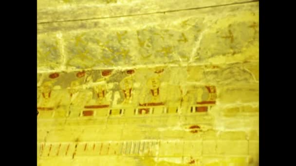 Kings Valley Egyiptom Május 1988 Temetkezési Templom Hatsepszut Jelenet Években — Stock videók
