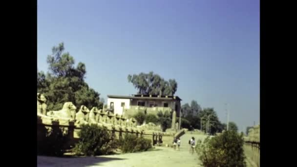 Kings Valley Egyiptom Május 1988 Kerítés Amun Régészeti Lelőhely Kilátás — Stock videók