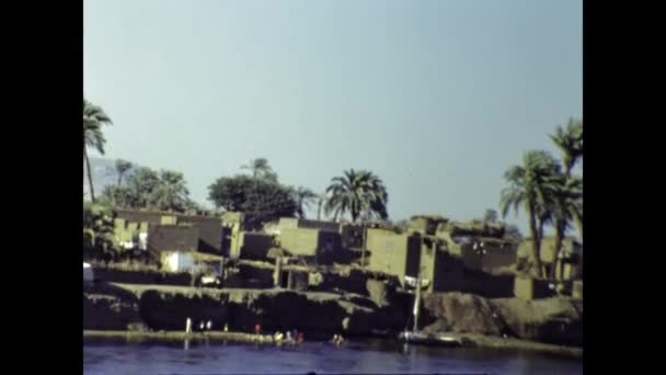 Κάιρο Αίγυπτος Μάιος 1988 Αίγυπτος Nile Πλοήγησης Σκηνή Στη Δεκαετία — Αρχείο Βίντεο