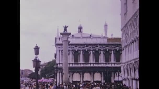 Venedik Talya 1971 Venedik Şehir Manzarası Lerde — Stok video