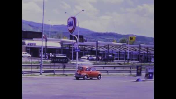 Рим Італія 1975 Місце Автомобільних Перевезень Італії — стокове відео