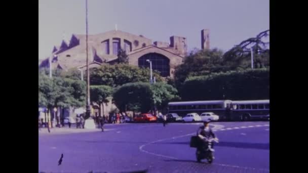 Rome Italy May 1975 Rome Traffic Scene 70S — Stock Video