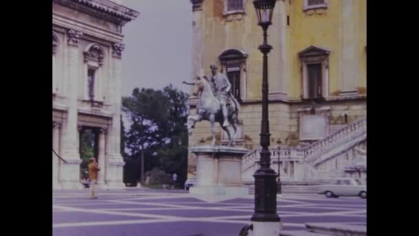 Rome Italië Mei 1975 Rome Uitzicht Stad Jaren — Stockvideo
