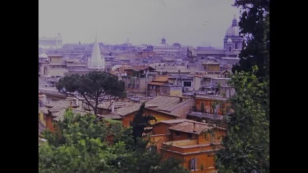 Rome Italie Mai 1975 Rome Vue Sur Ville Dans Les — Video
