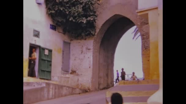 モロッコタンジェ1970年6月 70年代のタンジェ市街地景観 — ストック動画