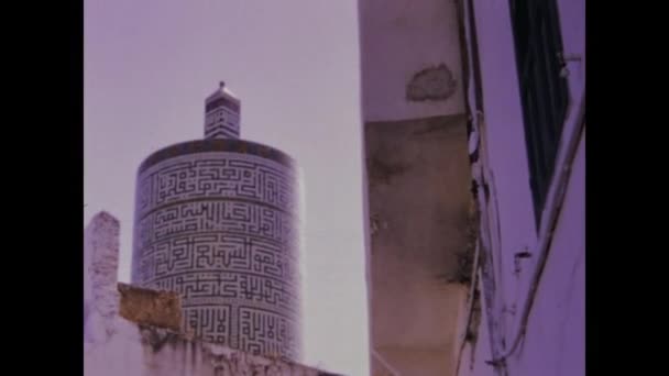 Meknes Marocko Maj 1970 Meknes Stadsvy Scen Talet — Stockvideo