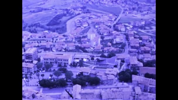Άγιος Μαρίνος Ιταλία 1975 Άποψη Του Αγίου Μαρίνου Στη Δεκαετία — Αρχείο Βίντεο
