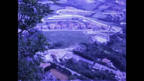 San Marino Talya 1975 Lerde San Marino Kale Manzarası — Stok video