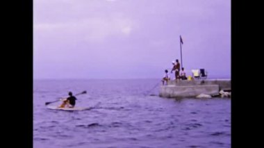 Atina, Yunanistan Eylül 1973: 70 'lerde tatil sahnesi