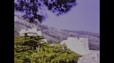 Dubrovnik, Hırvatistan Haziran 1973: Dubrovnik şehir manzarası 70 'lerde