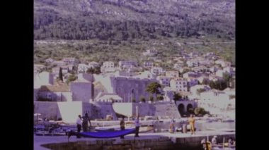 Dubrovnik, Hırvatistan Haziran 1973: Dubrovnik şehir manzarası 70 'lerde