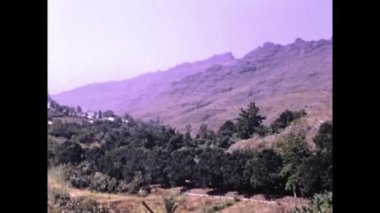 Gran Canaria, İspanya Eylül 1974: 70 'li yıllarda Gran Canaria doğa manzarası