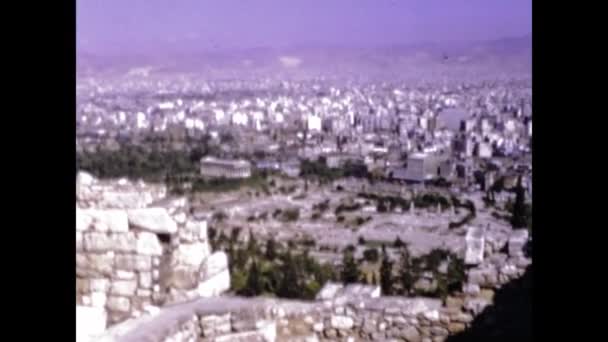 Αθήνα Ελλάδα Σεπτέμβριος 1973 Αεροφωτογραφία Της Αθήνας Στη Δεκαετία Του — Αρχείο Βίντεο