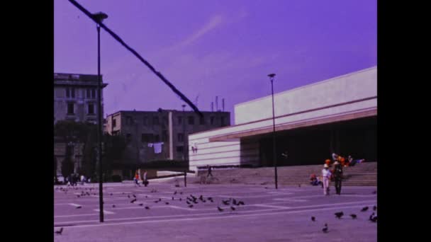 Benátky Itálie Červen 1973 Nádražní Budova Benátek Letech — Stock video