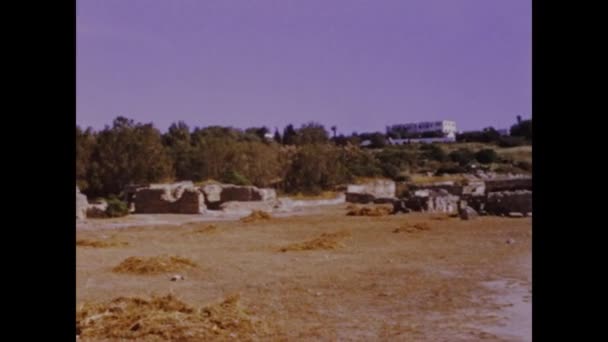 Тунис Тунис Июнь 1973 Сцена Видом Город Туниса — стоковое видео