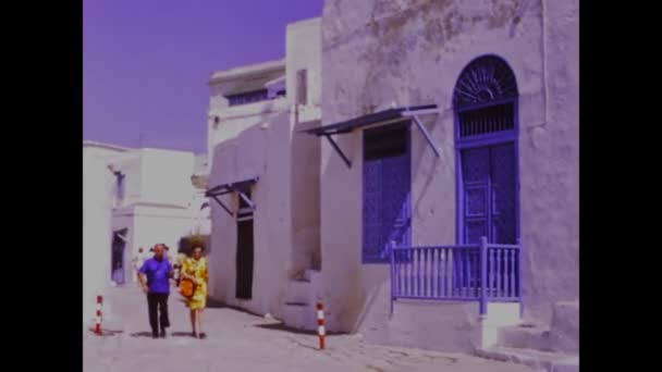 Tunis Tunisie Juin 1973 Tunis Vue Sur Ville Dans Les — Video