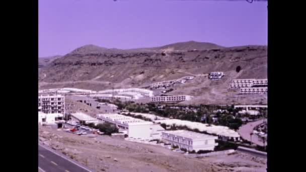 Gran Canaria Hiszpania Czerwiec 1974 Scena Widokiem Port Gran Canarii — Wideo stockowe