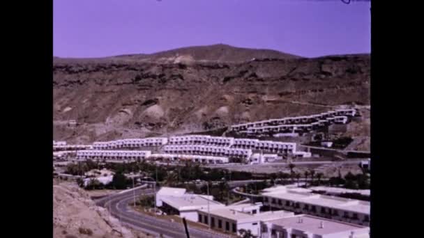 Gran Canaria Spanien Juni 1974 Gran Canaria Baustelle Den 70Er — Stockvideo