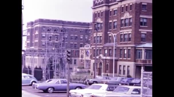 Montreal Canada March 1967 Tourists Montreal Scene 60S — Stock Video