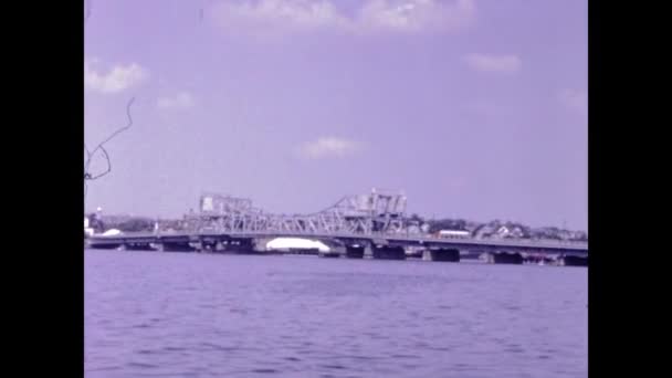 Boston Abd Mart 1967 Denizciler Larda Yelkenli Sahnesinde — Stok video