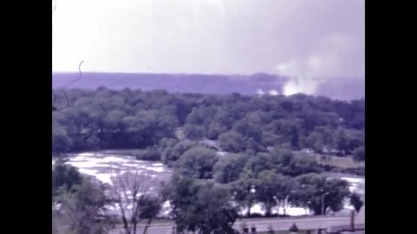 Buffalo Stany Zjednoczone Marzec 1967 Niagara Falls View Scene 60S — Wideo stockowe
