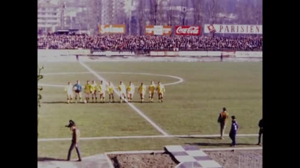 Lugano Suiza Marzo 1969 Escena Del Campeonato Fútbol Los Años — Vídeos de Stock