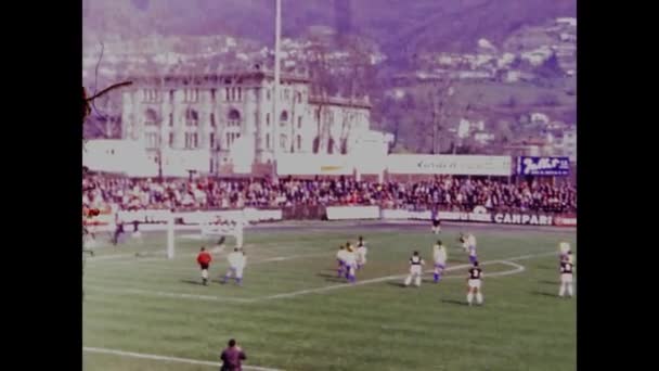 Lugano Ελβετία Μάρτιος 1969 Σκηνή Πρωταθλήματος Ποδοσφαίρου Στη Δεκαετία Του — Αρχείο Βίντεο