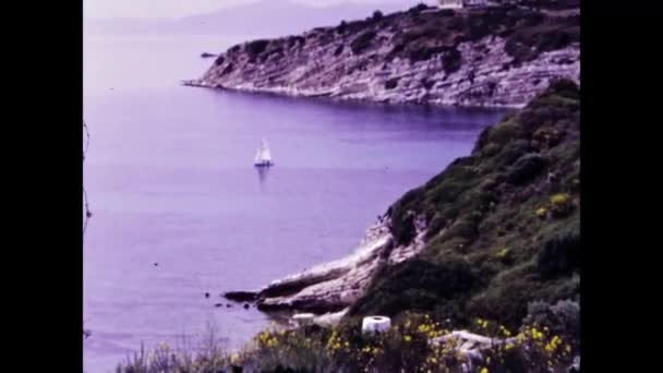 Samos Řecko Červen 1969 Samosův Pohled Ostrov Letech — Stock video