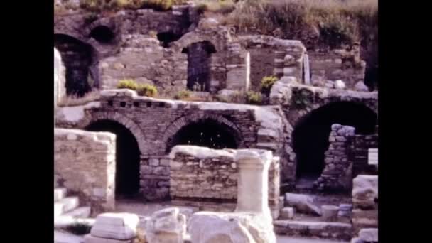 Istanbul Turkije Juni 1969 Istanboel Byzantijnse Ruïnes Jaren — Stockvideo