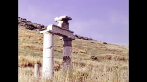 Estambul Turquía Junio 1969 Escena Ruinas Bizantinas Estambul Los Años — Vídeo de stock