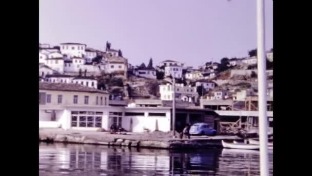 Stanbul Türkiye Haziran 1969 Yıllarda Stanbul Liman Manzarası — Stok video