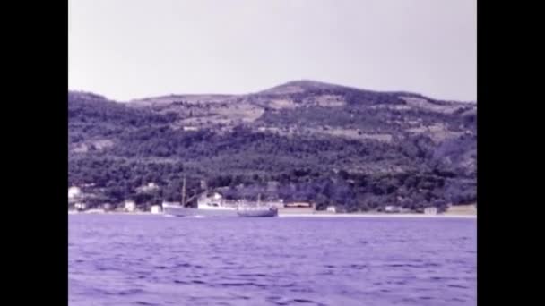 ギリシャサモス1969年6月 60年代のサモス島ビュー — ストック動画