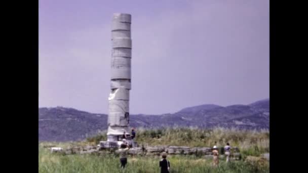 Kusadasi Türkiye Haziran 1969 Kusadasi Sahnesinde Arkeolojik Alanlar — Stok video