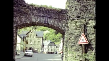Amsterdam, Hollanda Mayıs 1988: 80 'lerde Ren Vadisi Panoraması