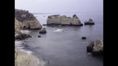 Vilamoura, Portekiz Ağustos 1980: 80 'lerde Vilamoura plaj manzarası