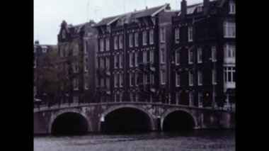 Amsterdam, Hollanda 1982: 80 'lerde Amsterdam şehir manzarası