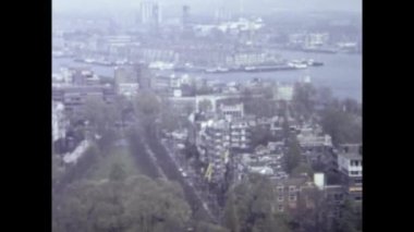Rotterdam, Hollanda 1982: Rotterdam şehir manzarası 80 'lerde
