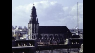 Brüksel, Belçika 1982: Brüksel şehir manzarası 80 'lerde