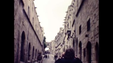 Rodos, Yunanistan Haziran 1981: Rodos şehir manzarası 80 'lerde