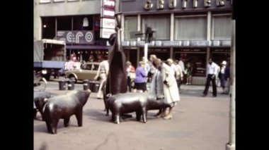 Bremen, Almanya Nisan 1976: Bremen şehir manzarası 70 'lerde