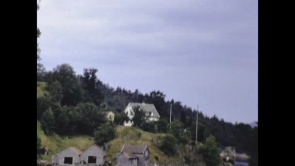Olso Noruega Agosto 1986 Paisaje Montaña Noruega Los Años — Vídeo de stock
